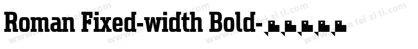 Roman Fixed-width Bold字体转换